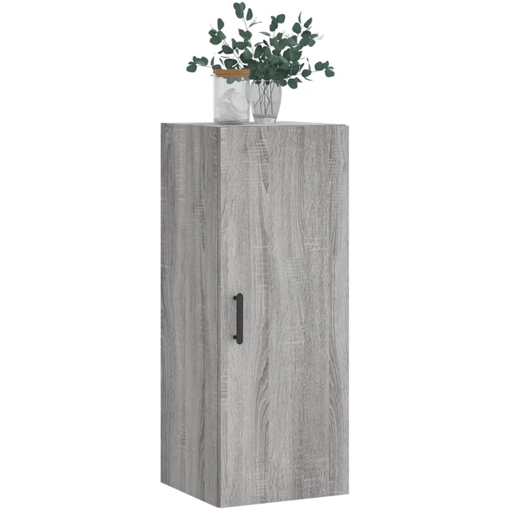 vidaXL Single Door Grey Sonoma Wall Mounted Cabinet Image 4