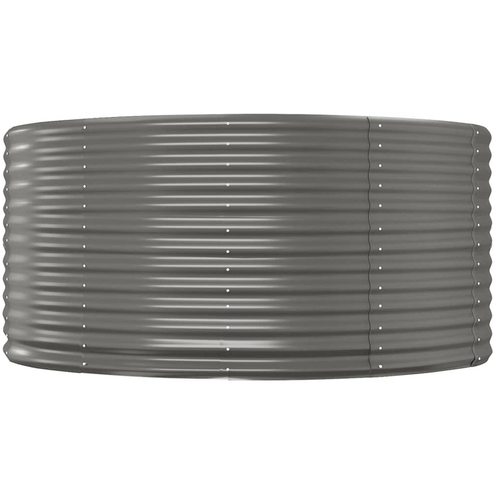 vidaXL Grey Galvanised Steel Raised Garden Bed 140 x 140 x 68cm Image 2