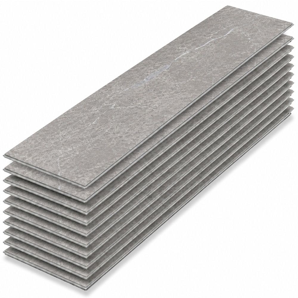 Britwall Axis Grey Wood-Embossed SPC Vinyl Flooring 620 x 310mm 10 Pack Image 2