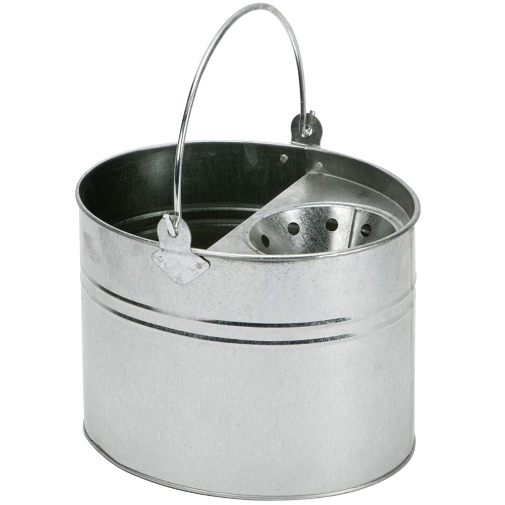 Highlands Homeware Galvanised Mop Bucket 13L Image 1