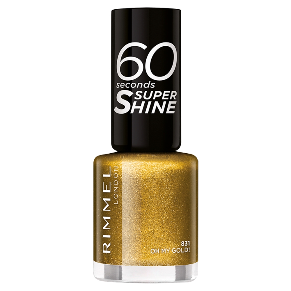 Rimmel London 60 Seconds Super Shine Nail Polish Oh My Gold! 831 8ml Image
