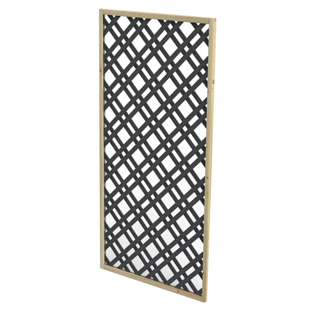 Forest Garden Grey Painted Lattice 180 x 90cm Image 1