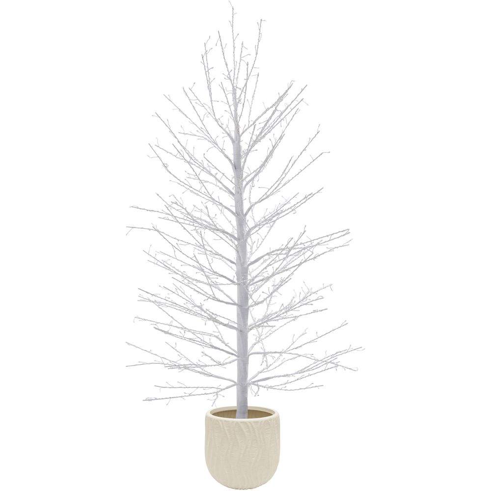 Charles Bentley 400 Twinkling LED Pre-Lit Gold Christmas Twig Tree in Pot 4ft Image 3