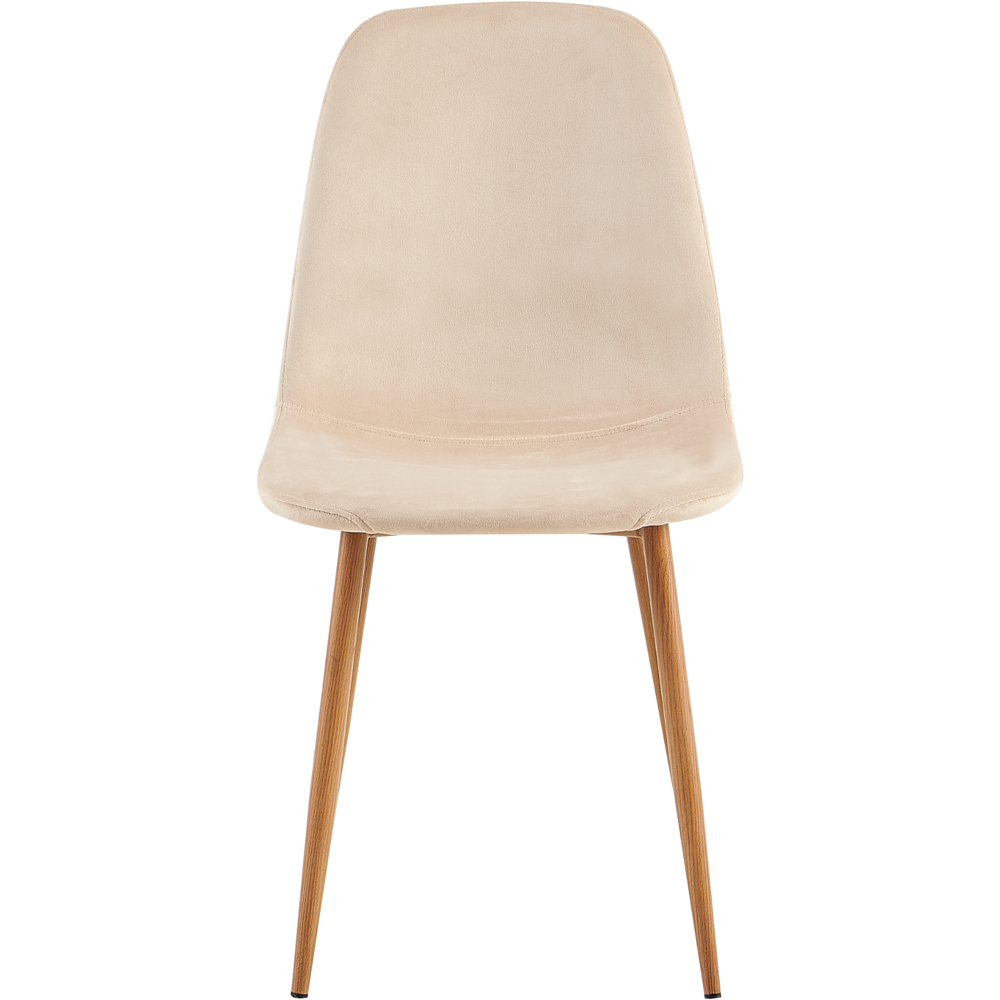 DS Living Luxe Set of 2 Cobblestone Wood Printed Coating Dining Chairs Image 3