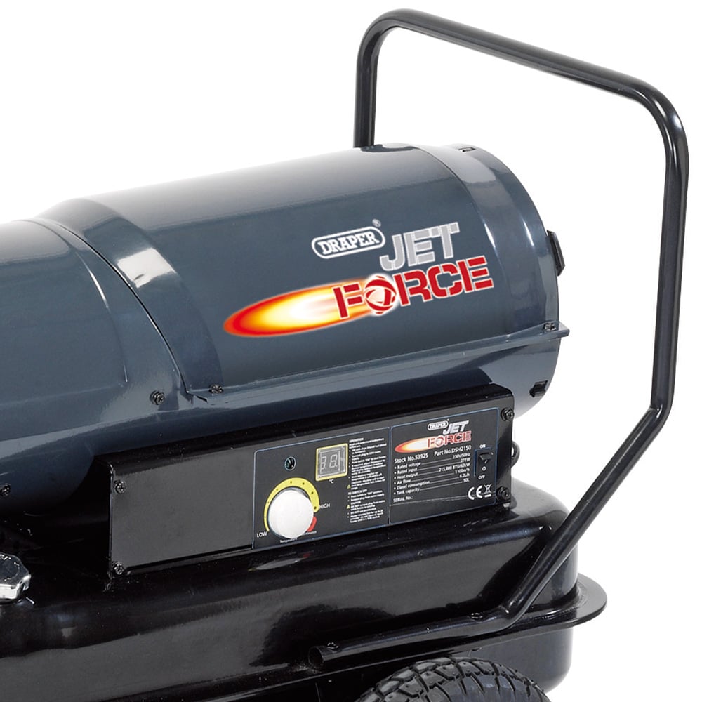 Draper Black Diesel Heater 62000W Image 4