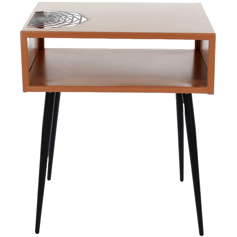 Core Products Galaxy Copper and Black Metal Bedside Table Image 3