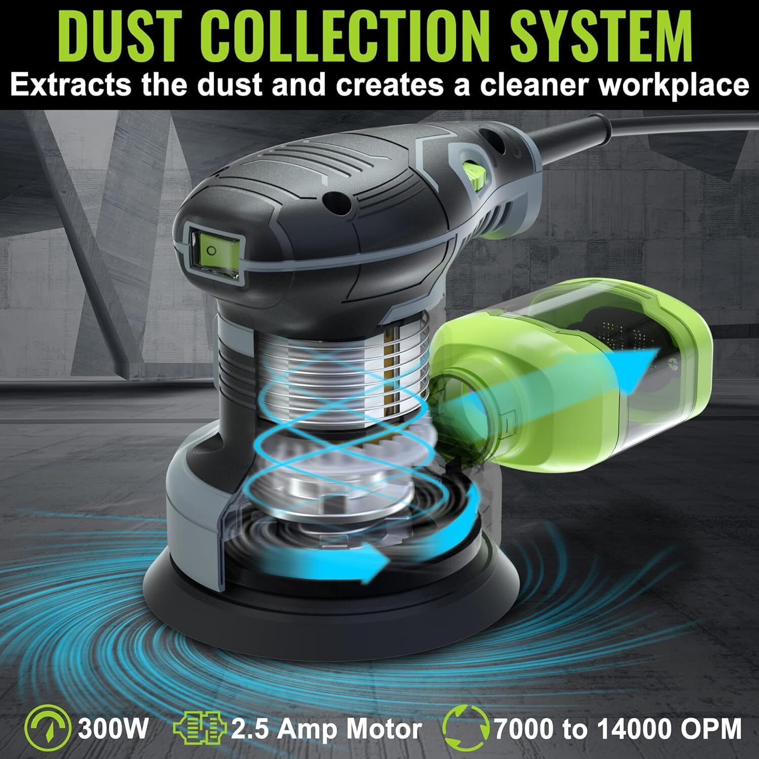 Workpro 300W Orbital Sander Image 6
