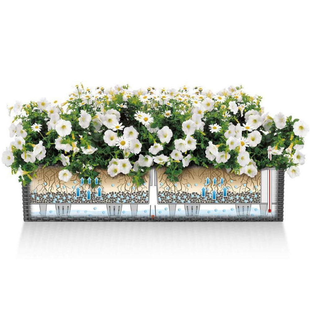 Lechuza Balconera Slate Polyresin Self Watering Window Box Planter 50cm 2 Pack Image 4