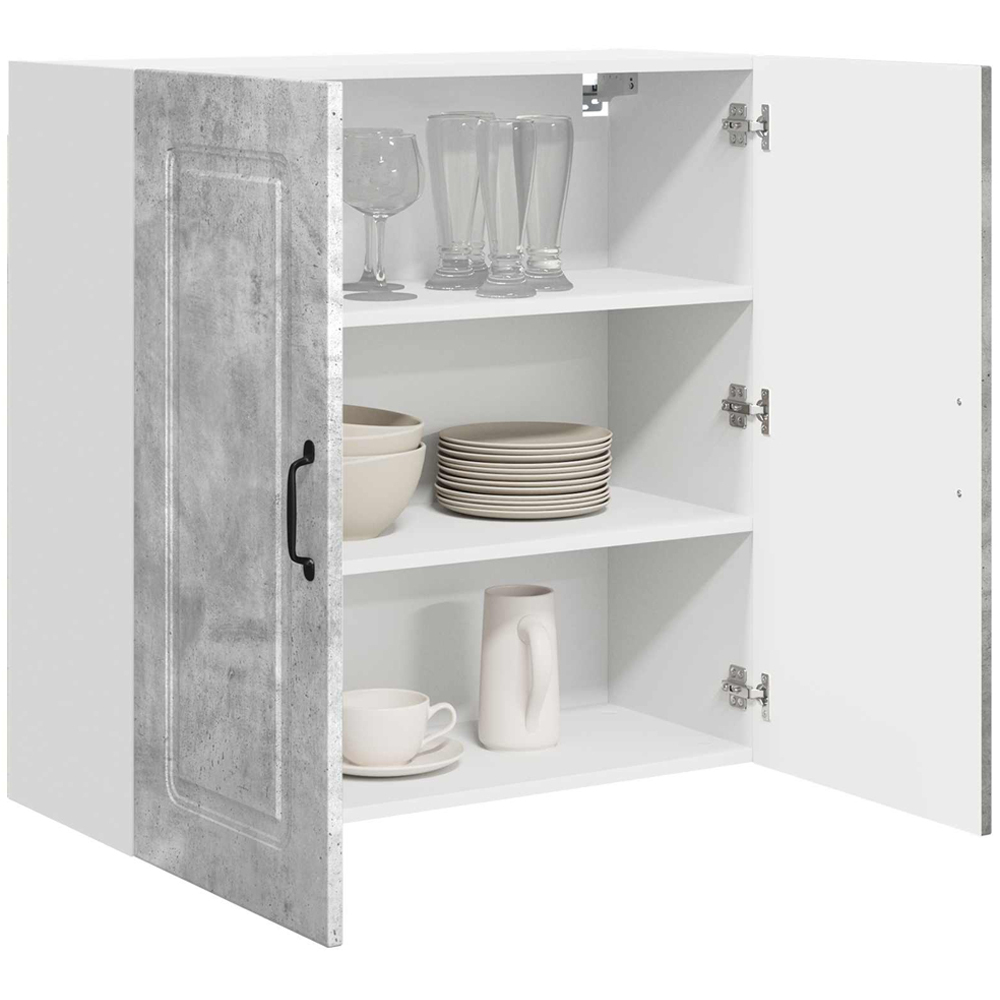 vidaXL Kalmar 2 Door Concrete Grey Wall Kitchen Cabinet Image 3