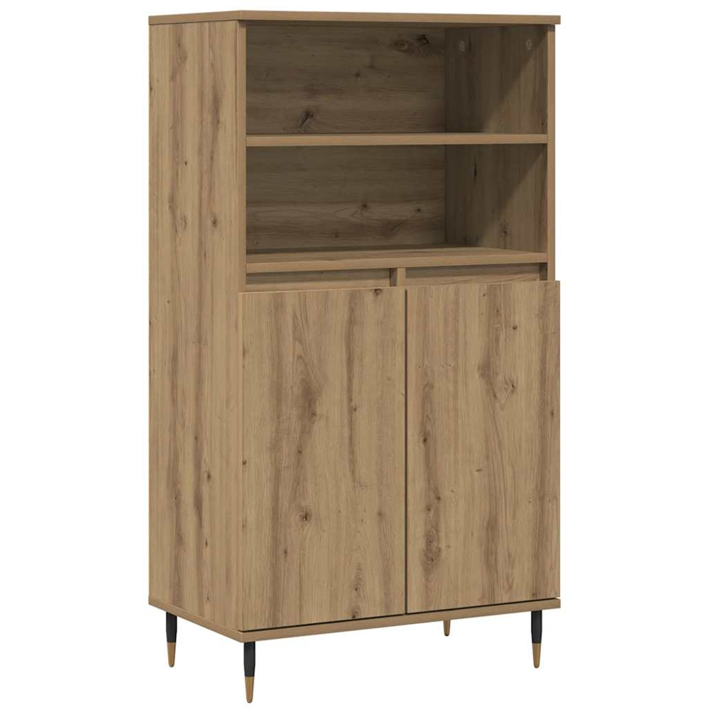 vidaXL 2 Door 2 Shelf Artisan Oak Highboard Image 2