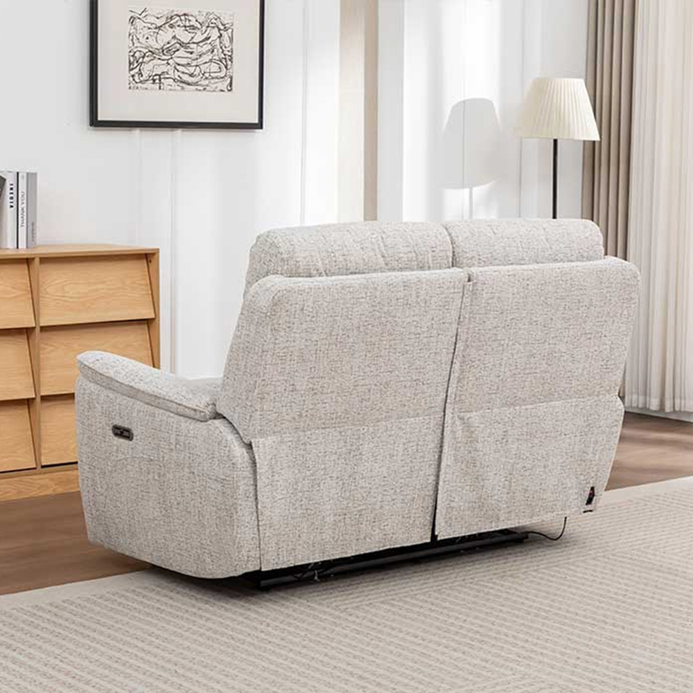 Long Island 2 Seater Beige Recliner Sofa Image 5