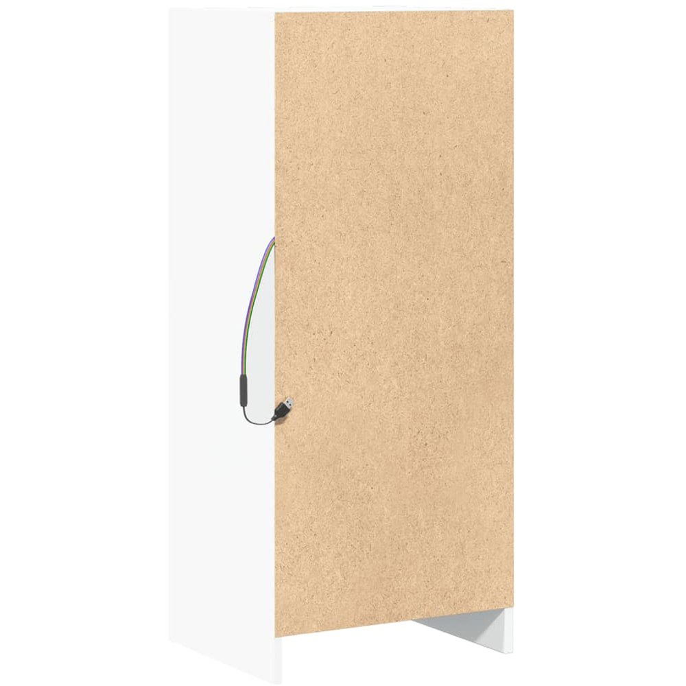 vidaXL Single Door White LED Sideboard Image 6