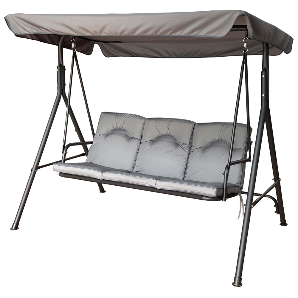 Royalcraft Cairo 3 Seater Grey Swing Chair Image 5