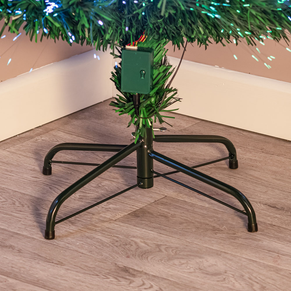 The Christmas Centre 70 Cool White LED Green Fibre Optic Artificial Xmas Tree 7ft Image 5