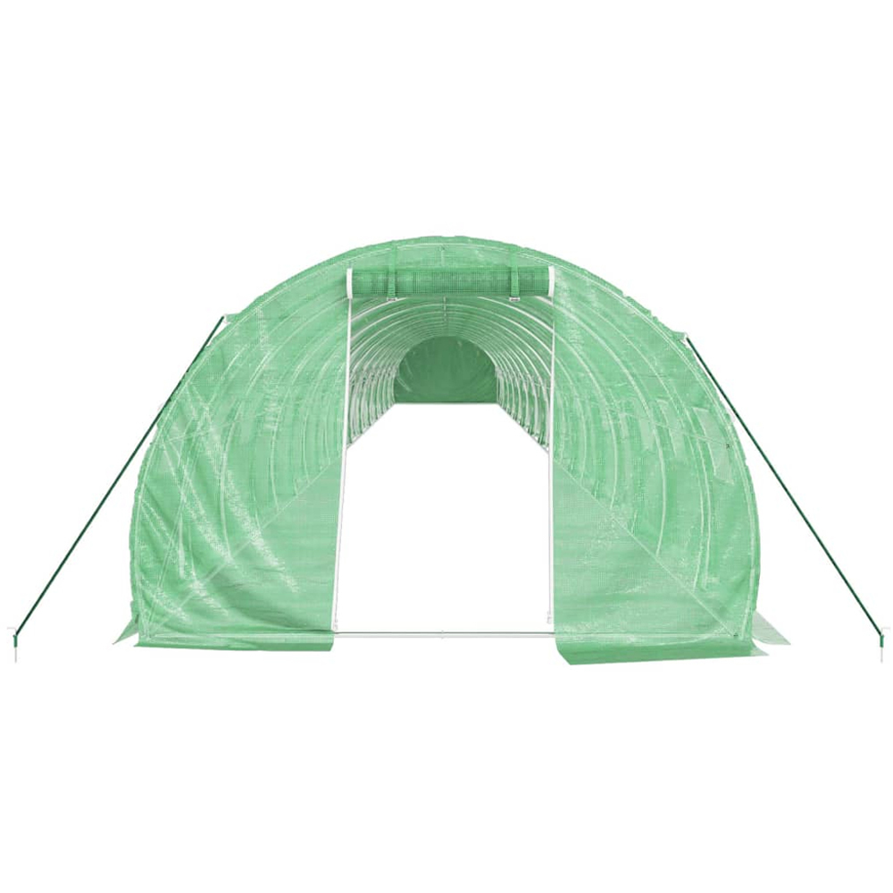 vidaXL Green Polyethylene Galvanised Steel Frame 78.4 x 9.8ft Greenhouse Image 3