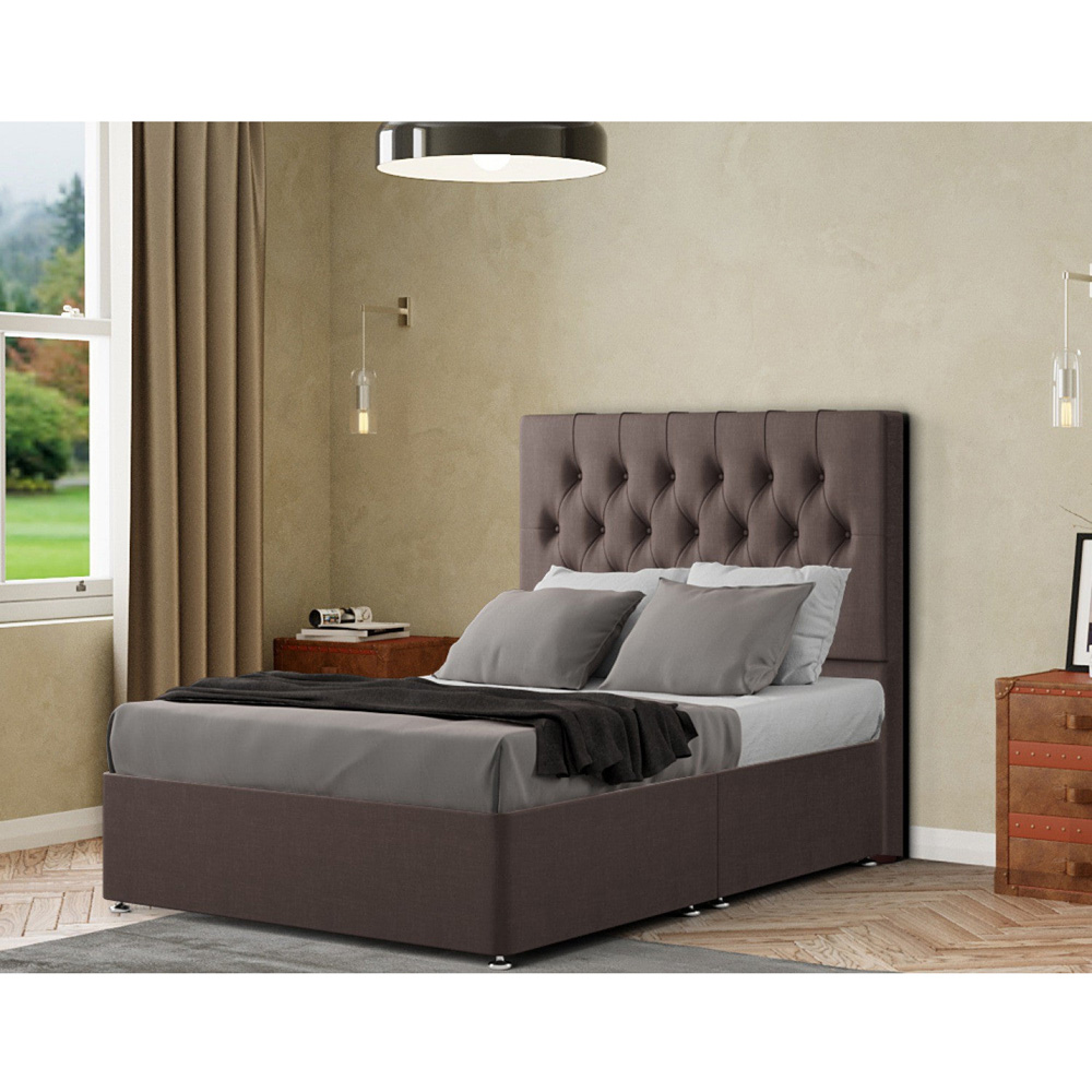 Eleganza Belgrave Small Double Slate Malham Weave Floor Standing Headboard Image 5