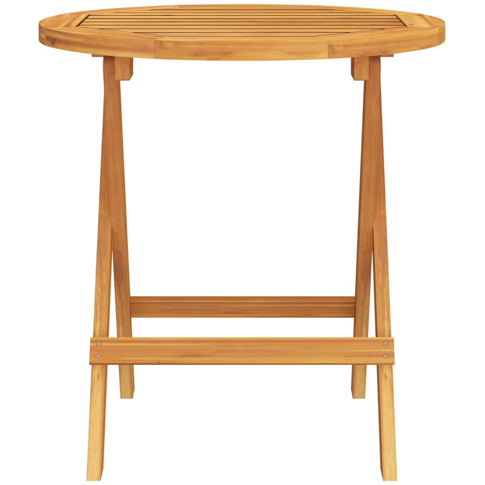 vidaXL 2 Seater Brown Solid Acacia Round Bistro Table Image 3