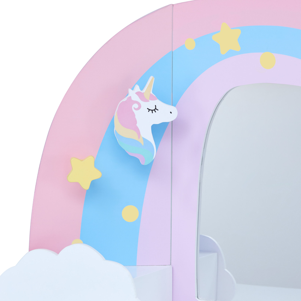 Teamson Kids Little Dreamer Rainbow 3 Drawer Pink Toy Vanity Set Image 4