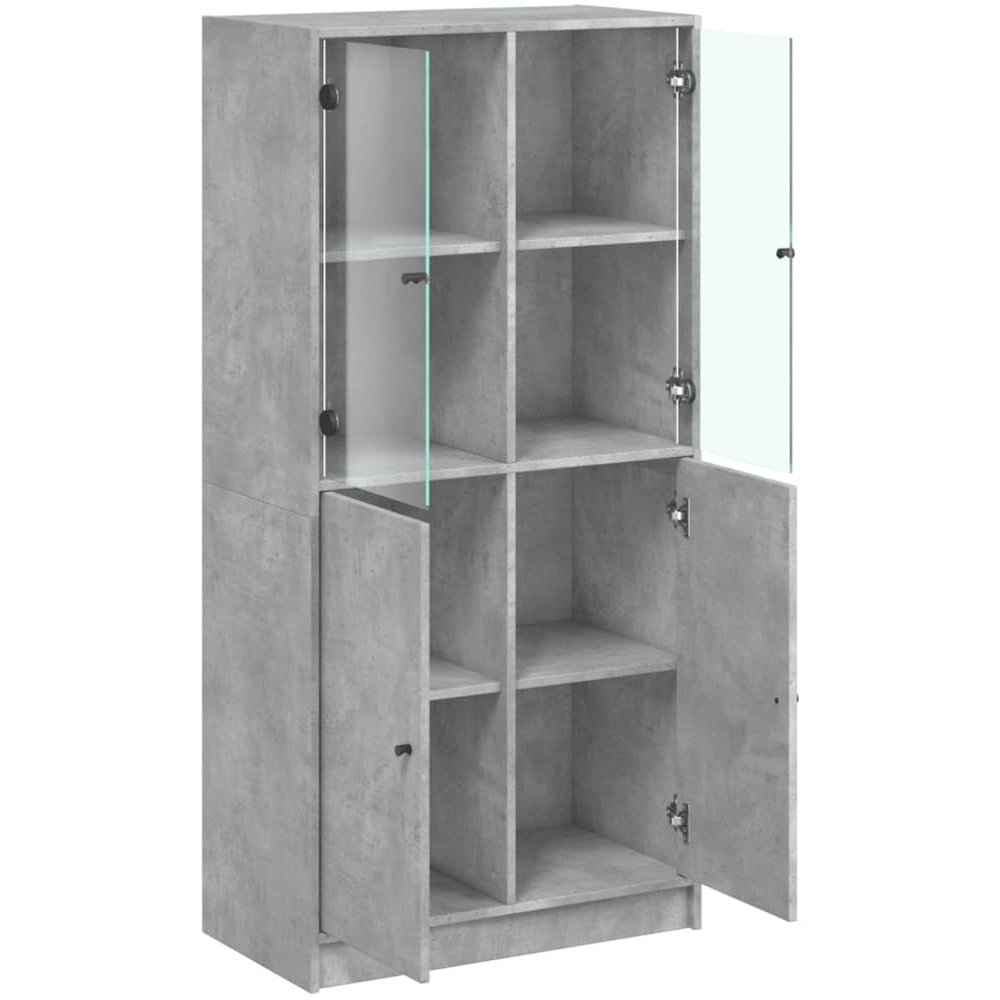 vidaXL 4 Door Concrete Grey Highboard Image 6