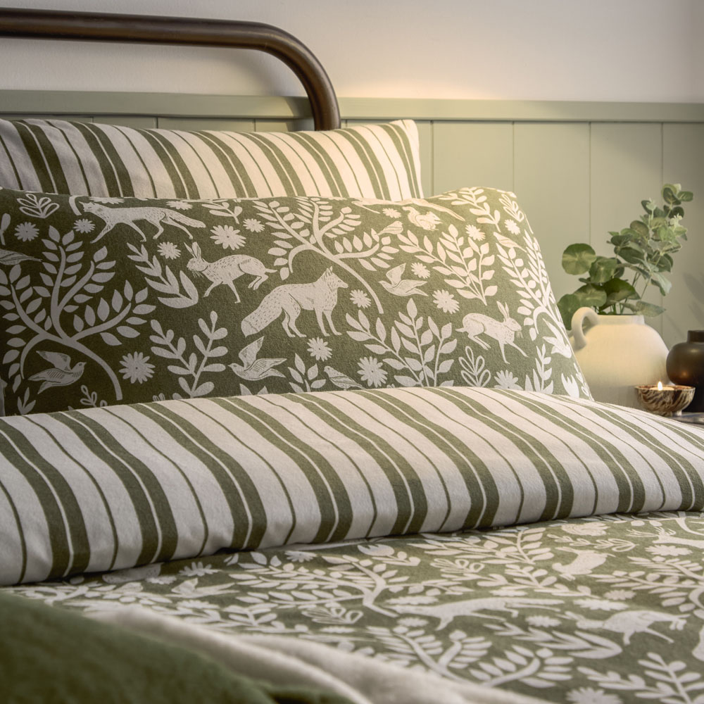 Furn Super King Size Skandi Woodland Brushed Cotton Duvet Set Image 3