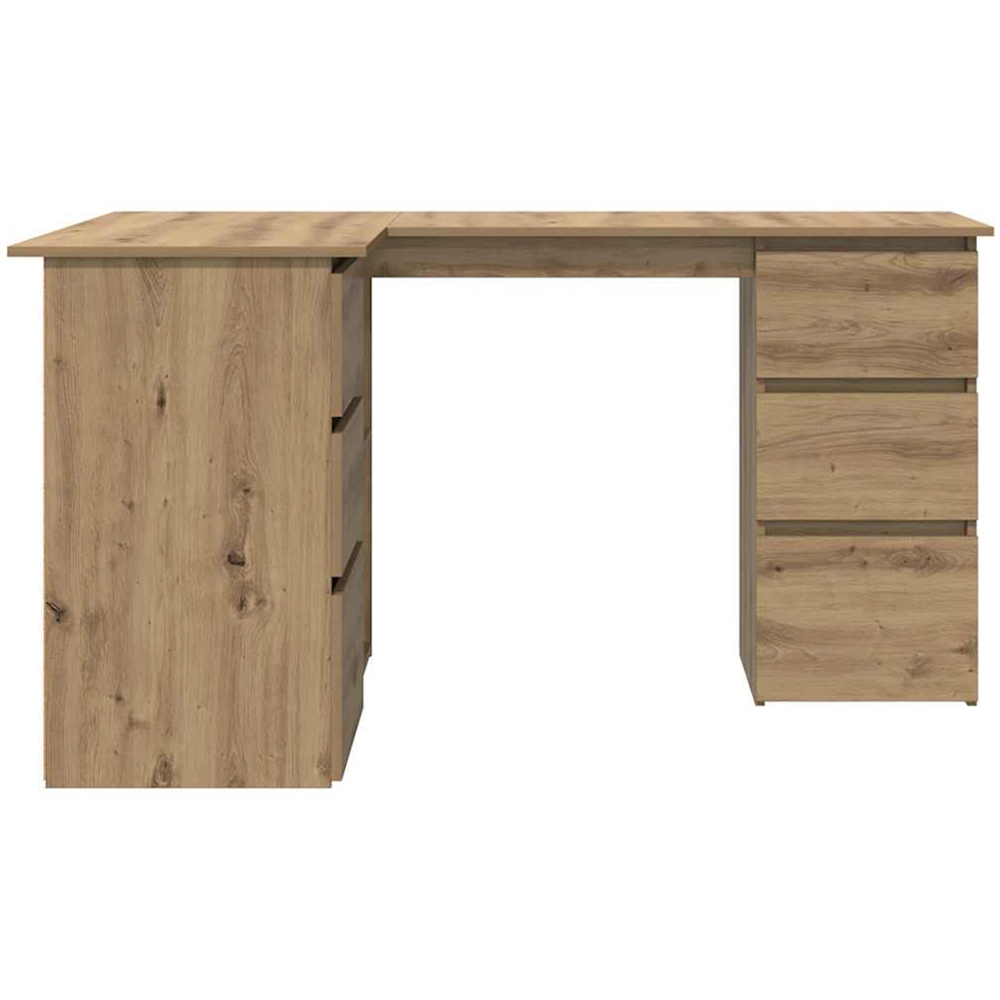 vidaXL 2 Door 4 Drawer L-Shape Corner Desk Artisan Oak Image 5