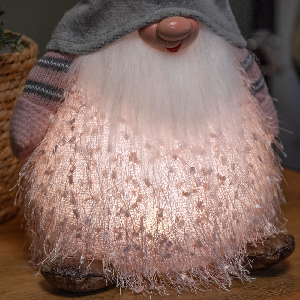 Samuel Alexander Pink Male Gonk with Grey Hat LED Christmas Decoration 36cm Image 8