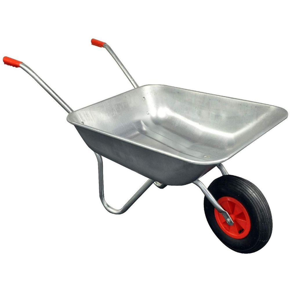 Gr8 Garden Heavy Duty Galvanised Wheelbarrow 65L Image 1