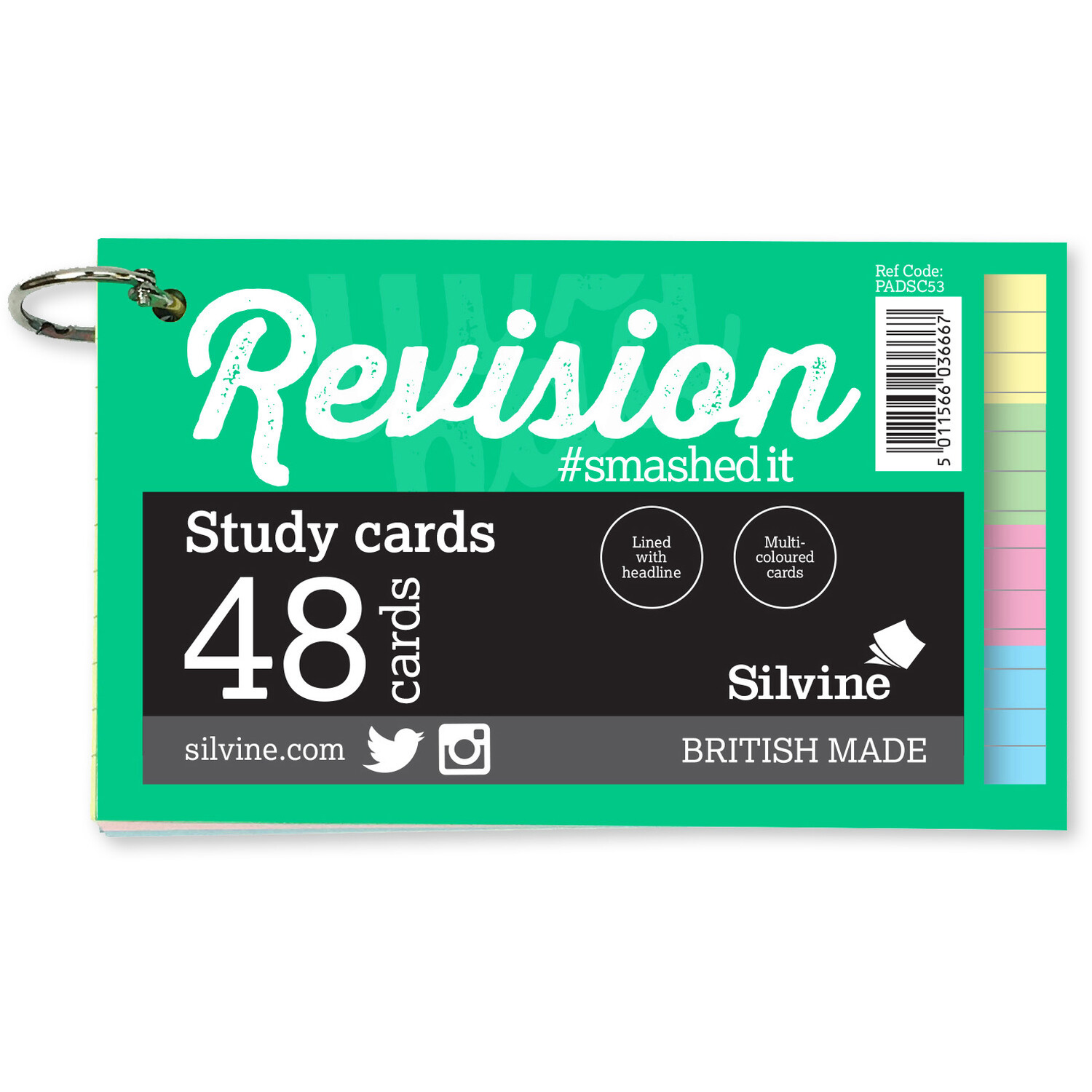 Removeable Ring Coloured Study Cards Image 1