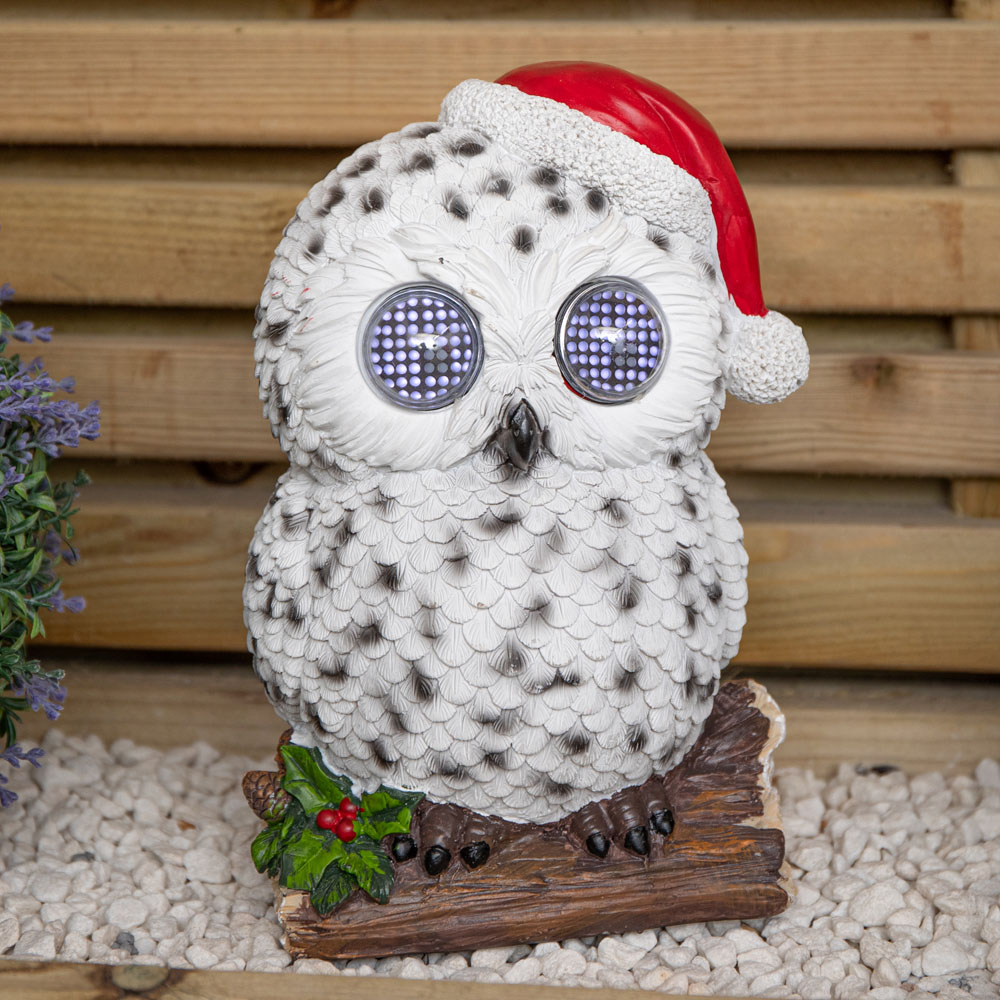 Samuel Alexander White LED Blinkin' Snowy Owl Outdoor Christmas Decoration 25cm Image 3