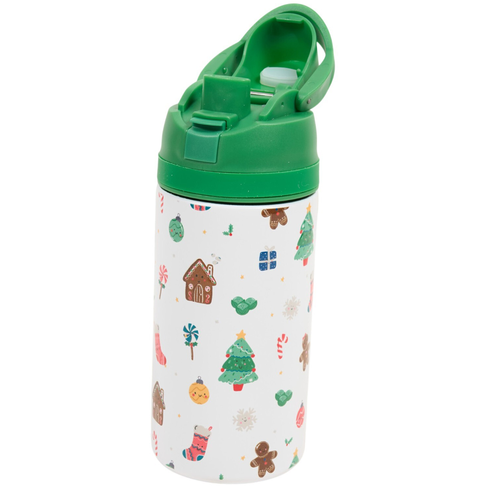 Cute Xmas Print Vacuum Bottle with Handle Image 4