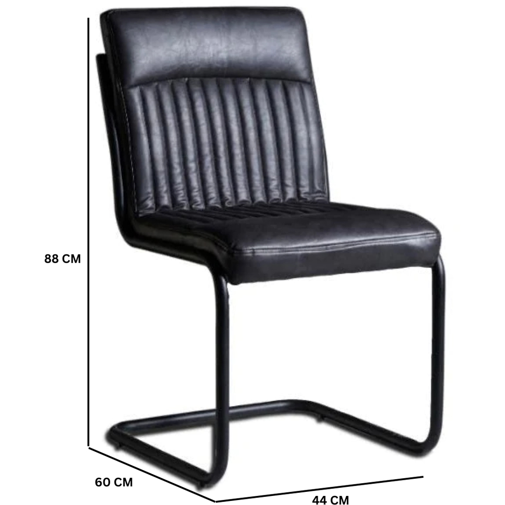 Brooklyn Napoli Set of 2 Dark Grey Dining Chair Image 4