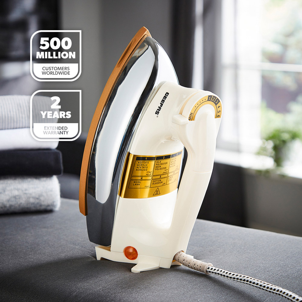 Geepas Heavyweight Non-Stick Soleplate Dry Iron Image 2