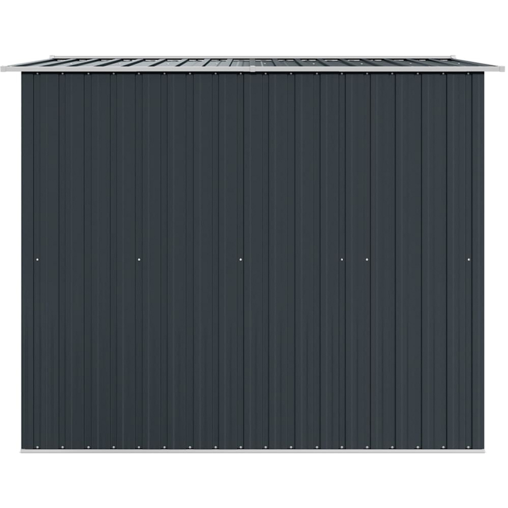 vidaXL 8.4 x 6.7ft Anthracite Galvanised Steel Garden Shed Image 6