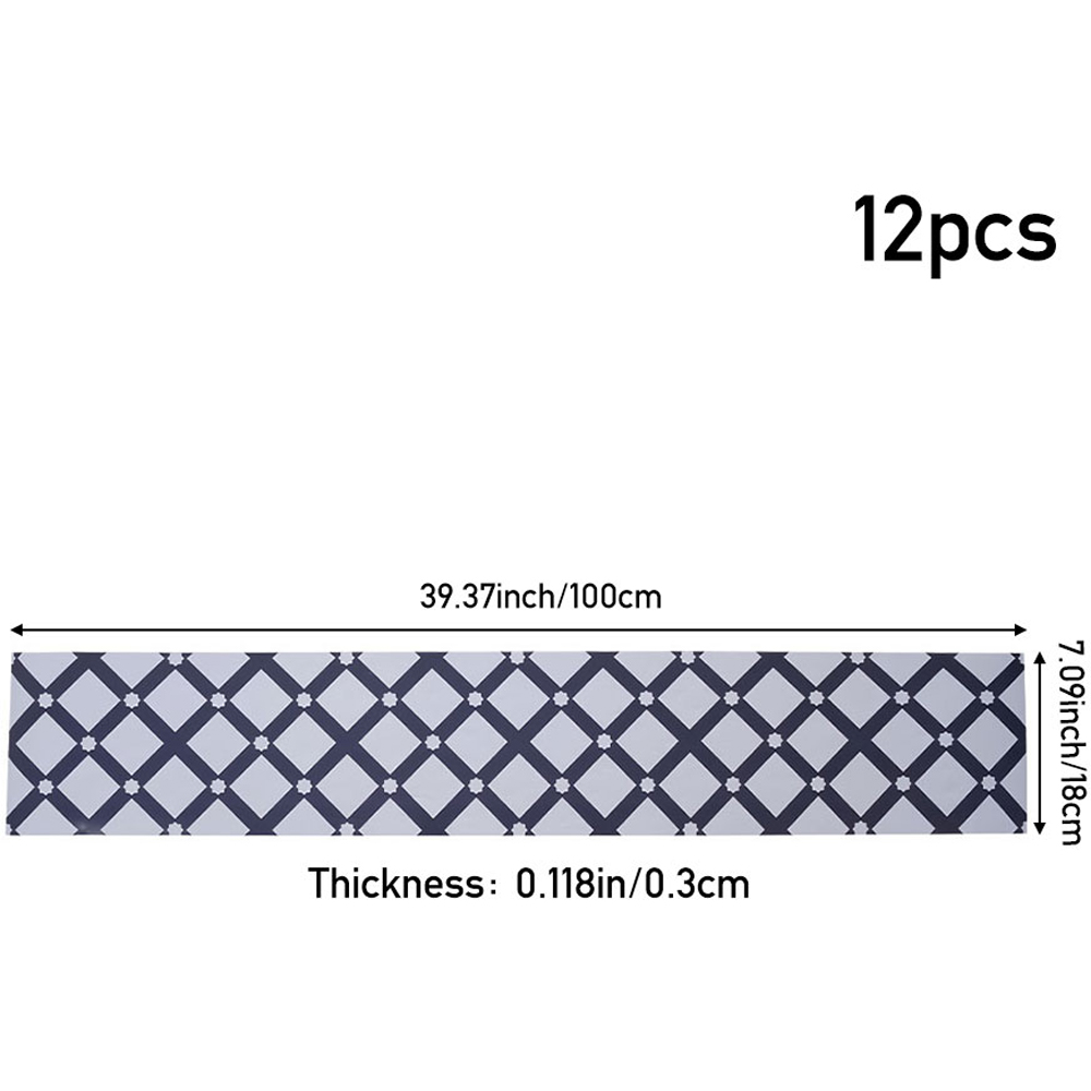 Living and Home Multicolour Lattice Self-Adhesive Peel and Stick Stair Riser Sticker 12 Pack Image 8