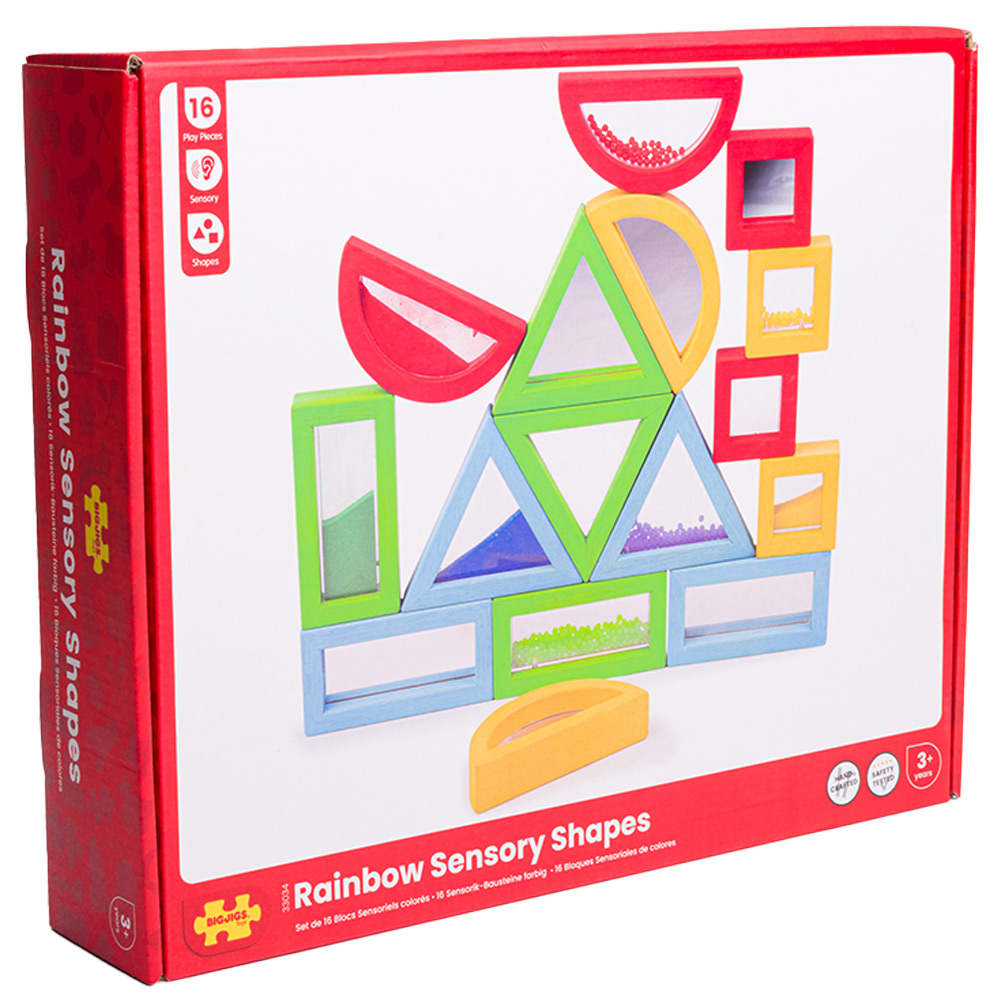 Bigjigs Toys Rainbow Sensory Shapes Toy Multicolour Image 5