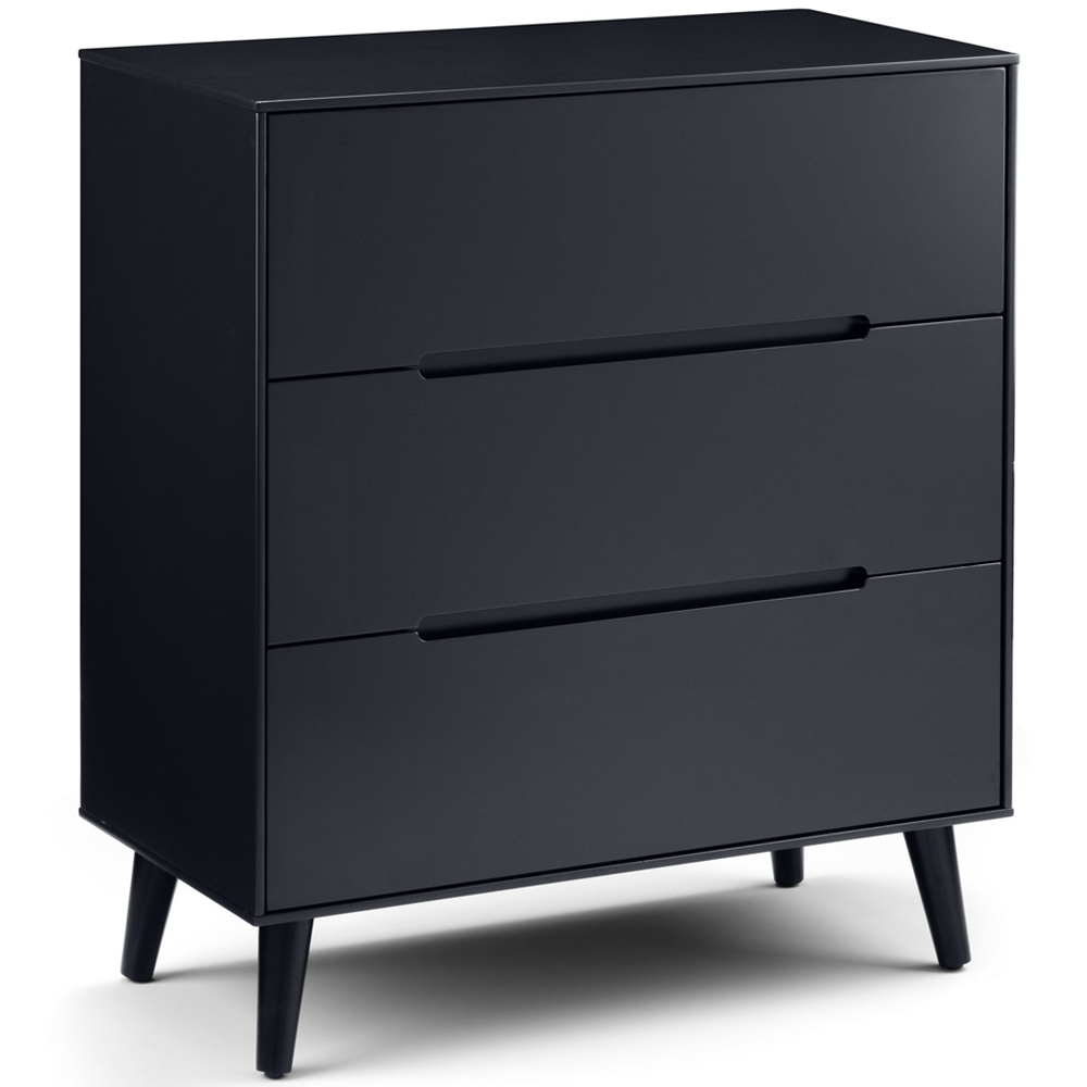 Julian Bowen Alicia 3 Drawer Matt Anthracite Chest of Drawers Image 2