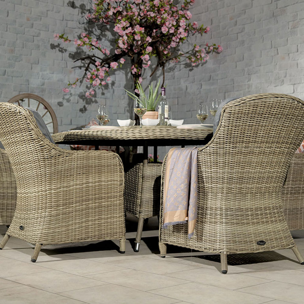 Royalcraft Wentworth Rattan 6 Seater Ellipse Imperial Dining Set Image 9