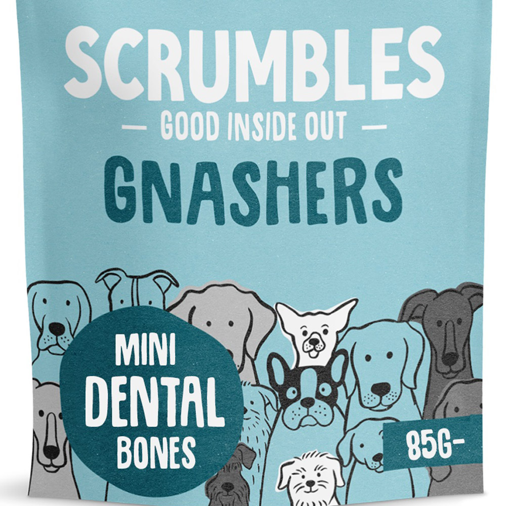 Scrumbles Puppy and Small Dog Gnashers Mini Bones 85g Image 2