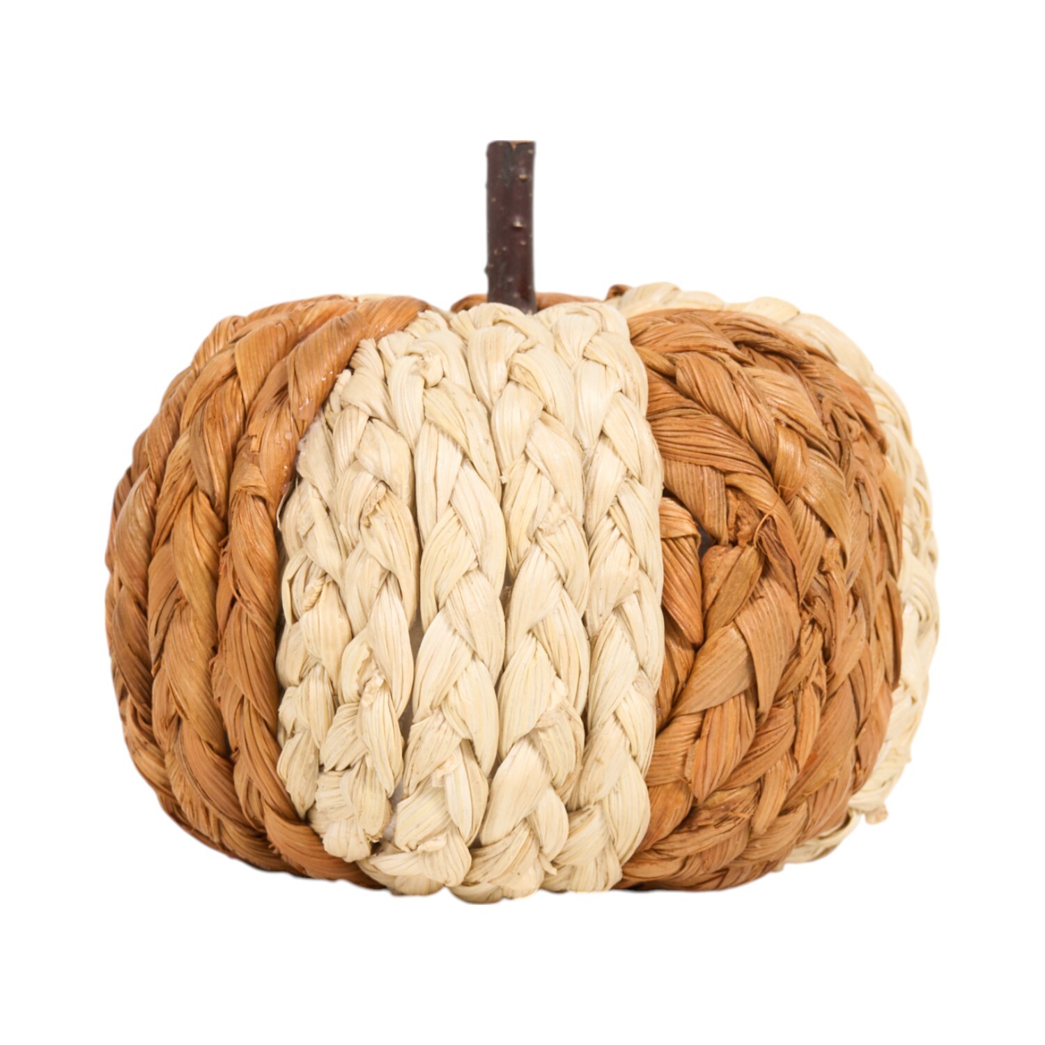 Pack of 3 Woven Stripe Pumpkins Image 3