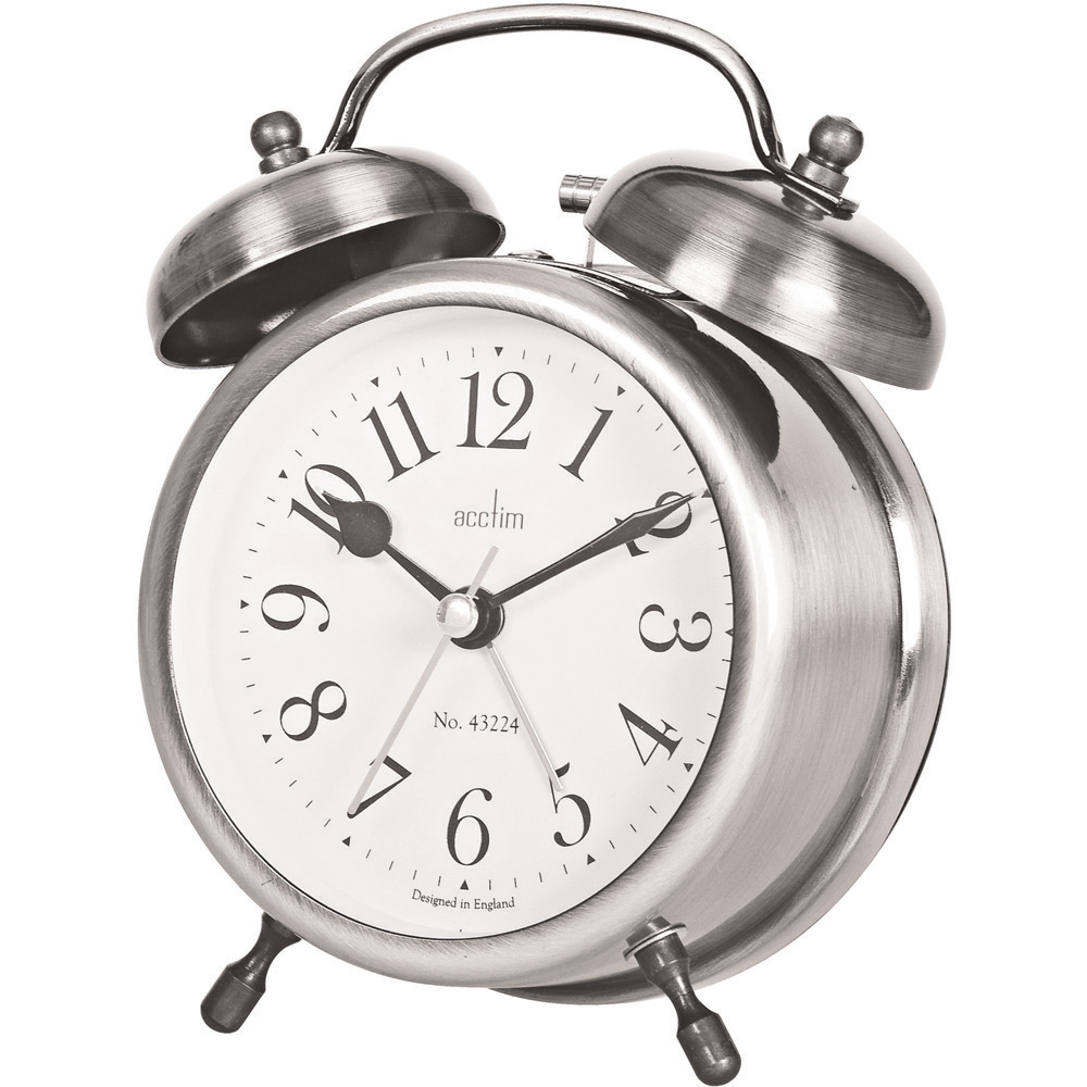 Acctim Antique Silver Pembridge Double Bell Alarm Image 2