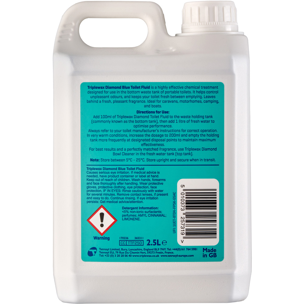 Triplewax Blue Toilet Fluid 2.5L Image 2