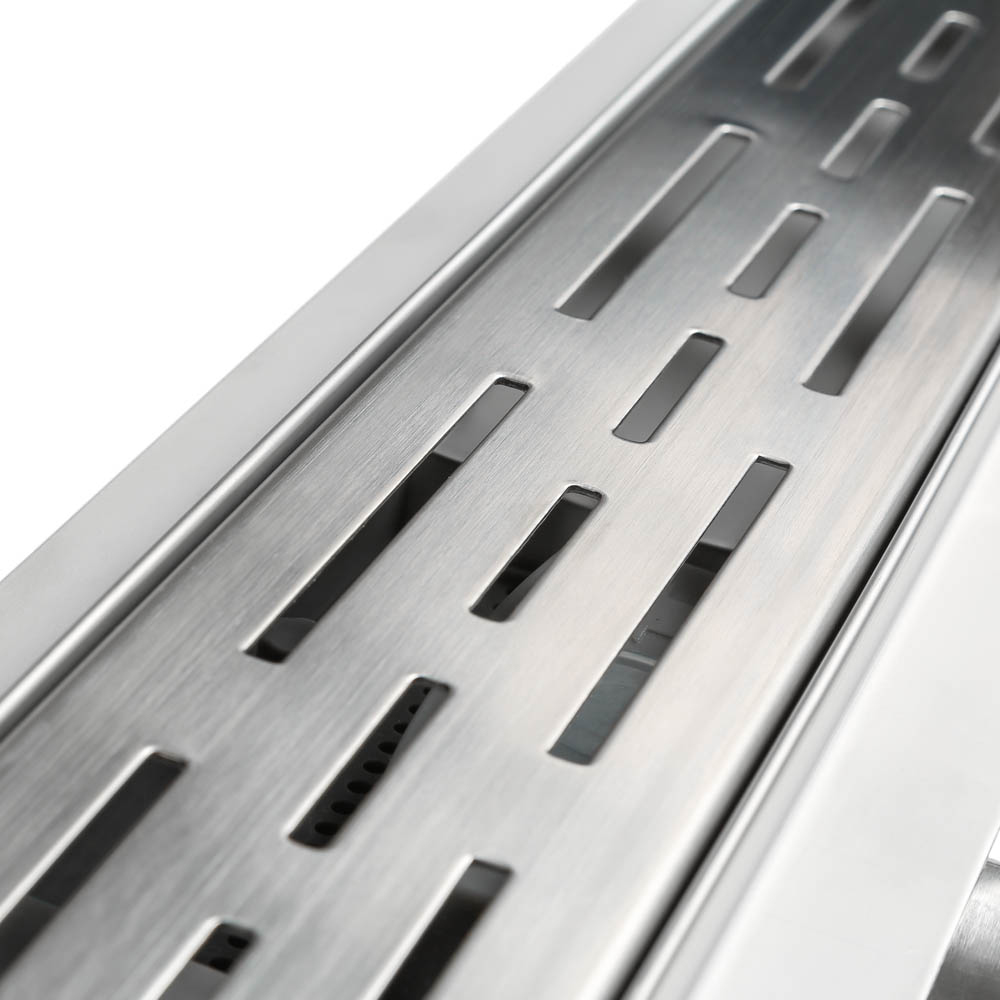 tectake Stainless Steel Linear Shape Shower Drain with Odour Stop and Hair Strainer 100cm Image 3