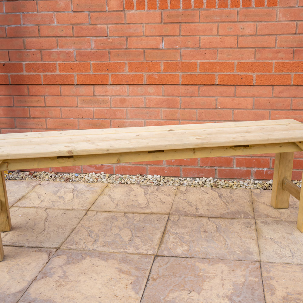 Forest Garden 6 Seater Dining Bench Image 4