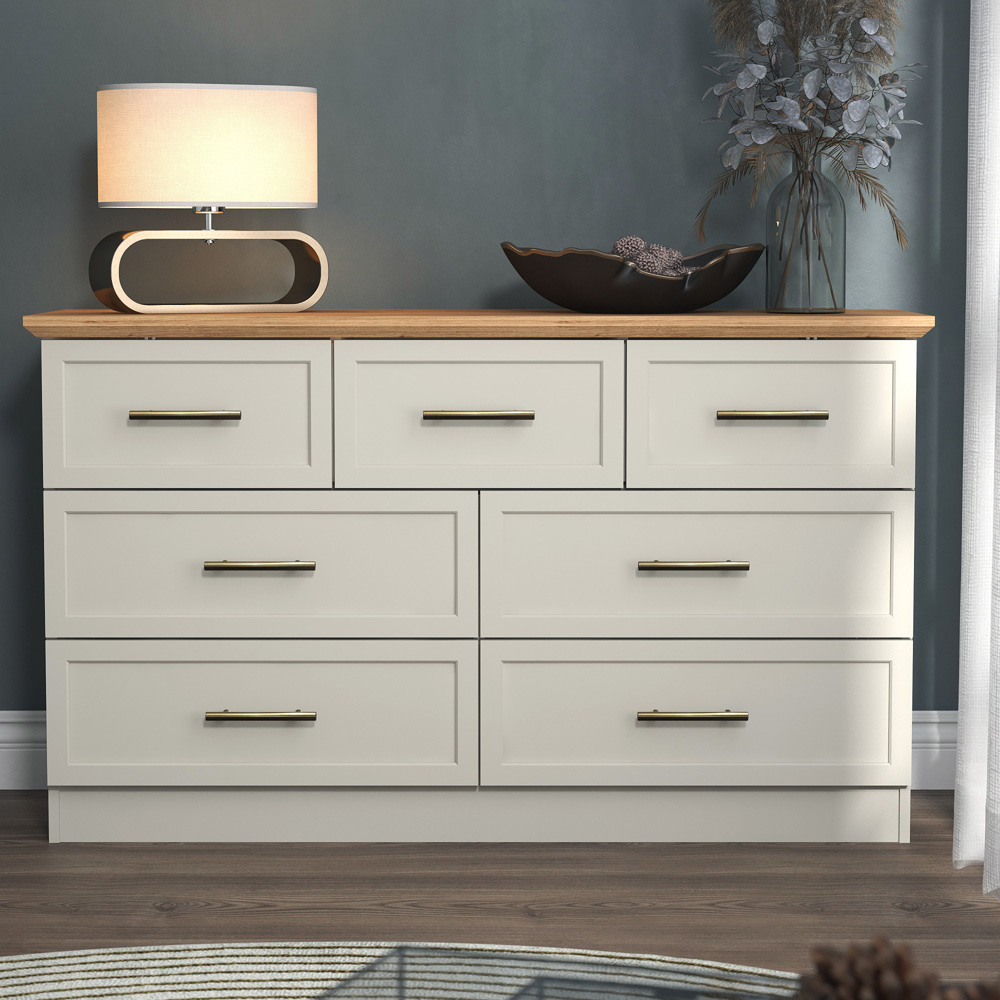 Lynton grey on sale 7 drawer chest