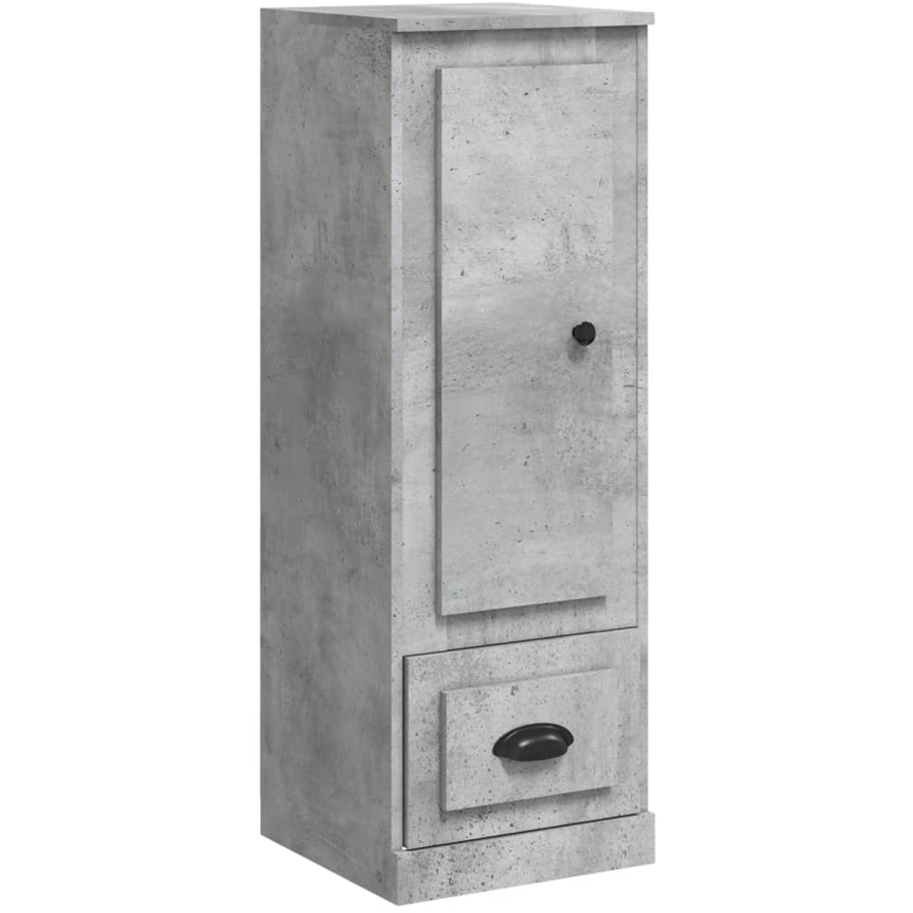 vidaXL Single Door Single Drawer Concrete Grey Highboard Image 2