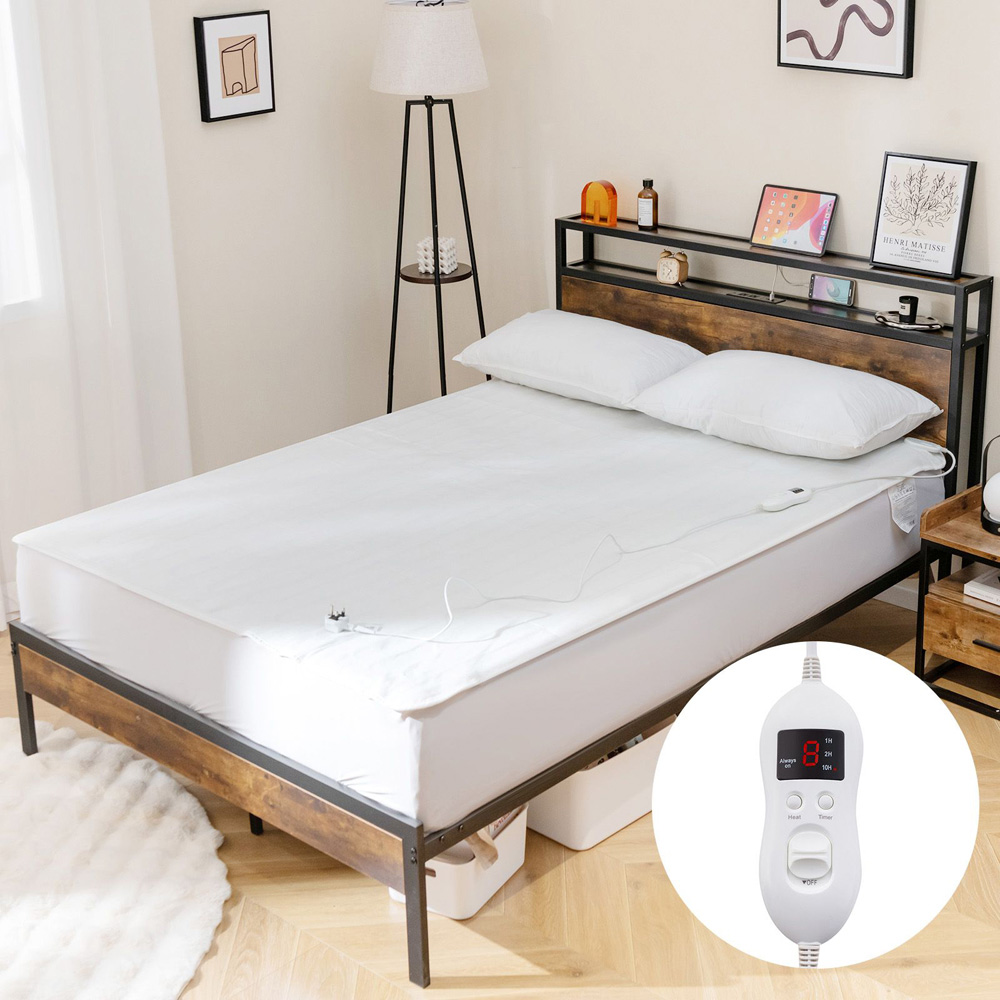 Costway Medium Electric Mattress Pad with 8 Heat Settings Image 4