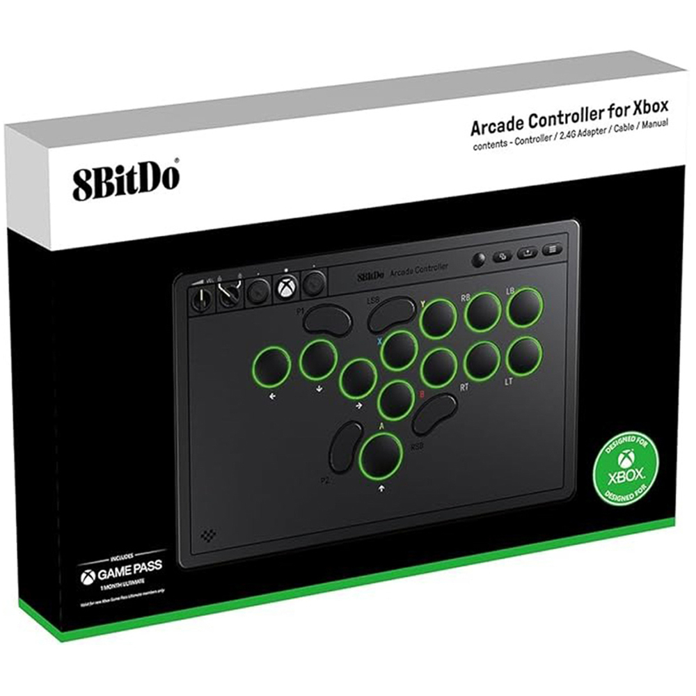 8BitDo Black Xbox Wireless All-Button Arcade Controller Image 2