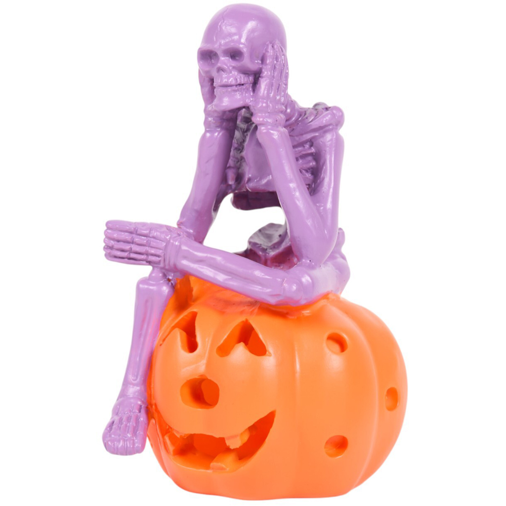 Neon Sitting Skeleton Image 4
