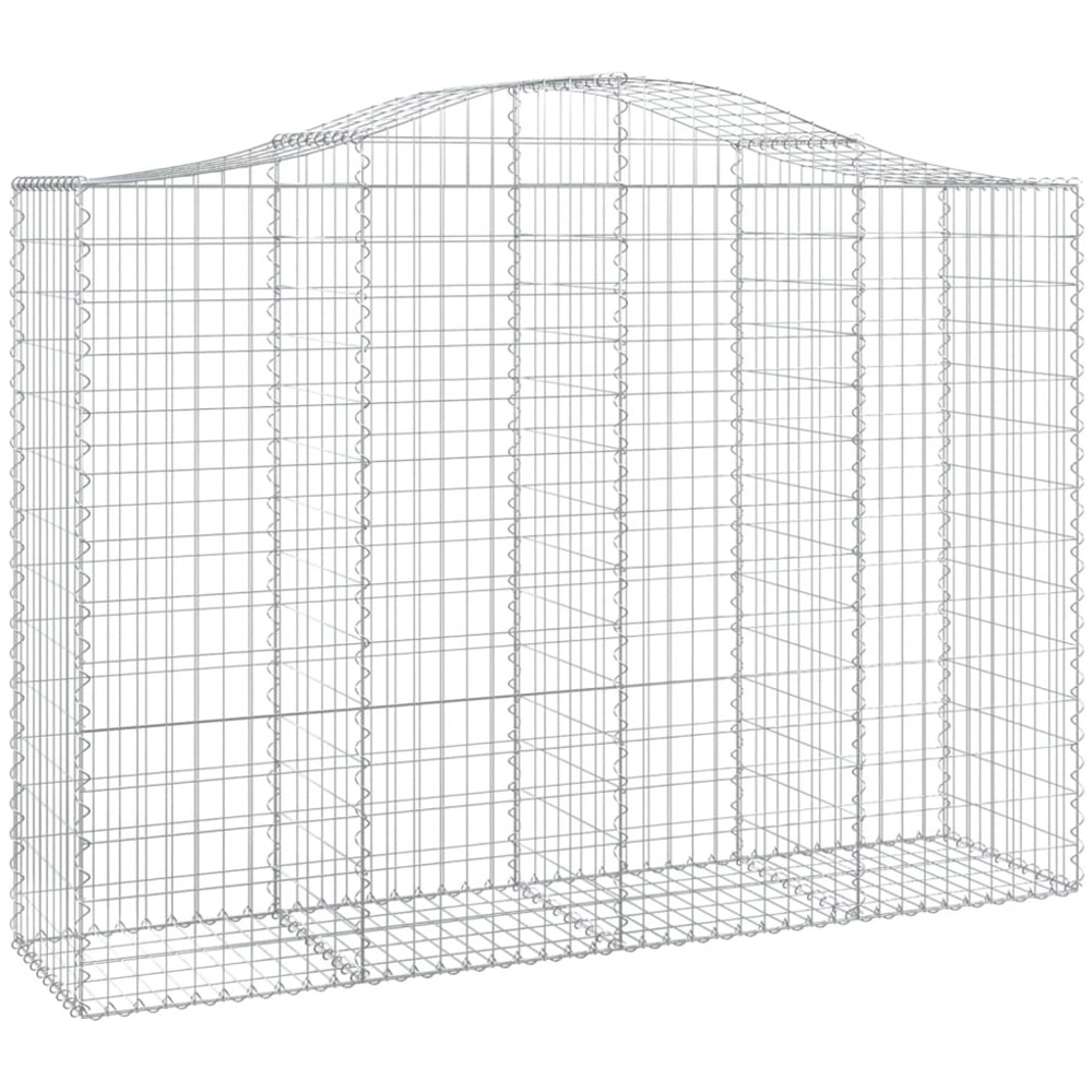 vidaXL Silver Galvanised Iron Gabion Basket 200 x 50 x 140/160cm 6 Pack Image 1
