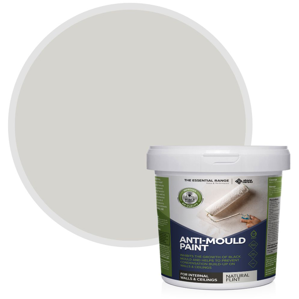 StoneCare4U Essential Walls & Ceilings Natural Flint Matt Anti Mould Paint 5L Image 1